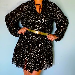 Black and gold H & M dress